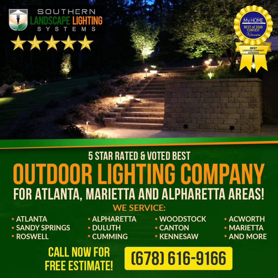 Make sure to be safe on installing your outdoor lighting call the pros now at (678) 616-9166 for Marietta Outdoor Lighting Contractor.